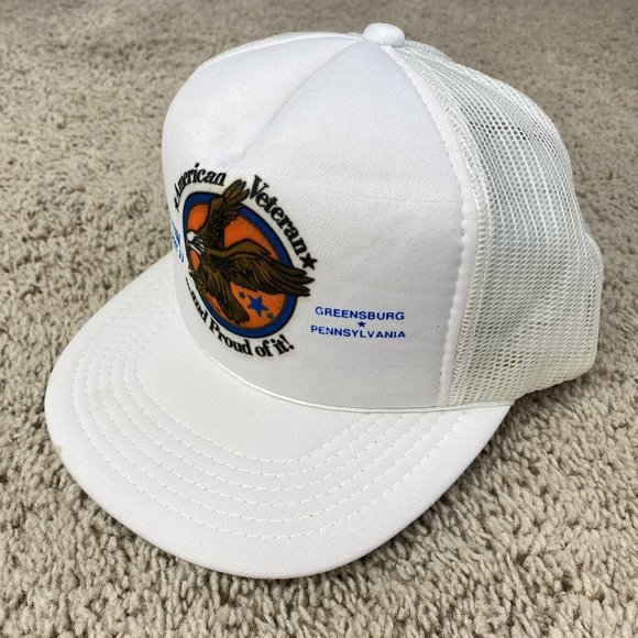 VFW‎ Post 33 Hat -American Veteran and Proud of It -SnapBack Trucker Yupoon Cap - Picture 3 of 10